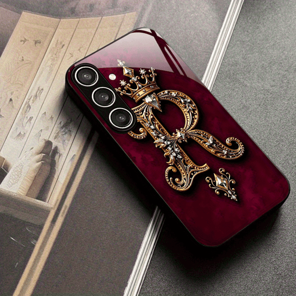 Stylish Premium Black & Red ‘R Crown’ Phone Cover – Samsung Galaxy S & A Series goobingoo
