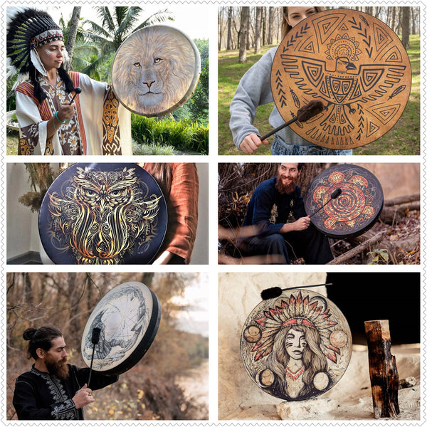 Handmade Shamanic Drum for Sound Healing Meditation Spiritual Music