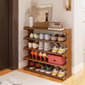 Bamboo Shoe Rack Organizer 3 5 6 Tier Wooden Shoe Storage Shelf for Entryway Front Door Closet Holds 6 15 24 Pairs Space Saving goobingoo