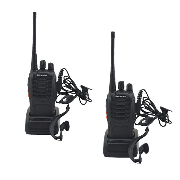 2 Pack BAOFENG BF 888S Walkie Talkie UHF 400-470MHz 16CH Two Way Radio with Earpiece goobingoo