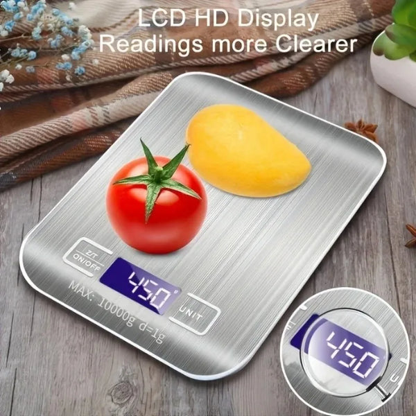 goobingoo High-Precision Digital Kitchen Scale - Ultra-Slim Stainless Steel Electronic Food Weight Scale goobingoo