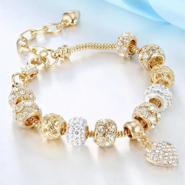 Beaded Love Family Charm Bracelet Trendy Gift Jewelry