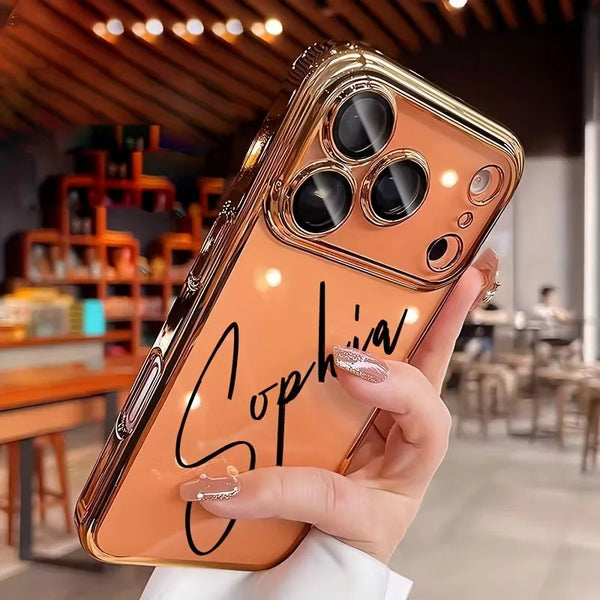 Custom Name Transparent TPU Phone Case – Personalized iPhone Cover goobingoo