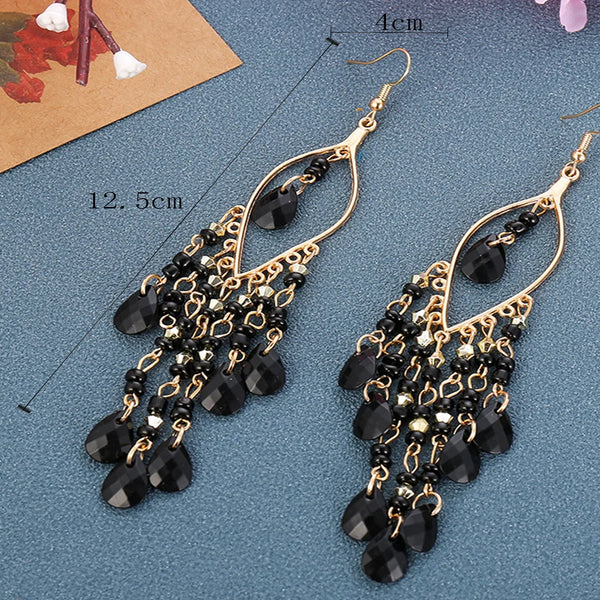 Bohemian Tassel Bead Earrings — Vintage Vacation Drop Earrings