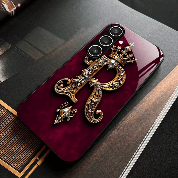 Stylish Premium Black & Red ‘R Crown’ Phone Cover – Samsung Galaxy S & A Series goobingoo