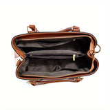 Women’s Colorblock Handbag – Large-Capacity Tote & Shoulder Crossbody Bag, Stylish Commuter & Mom Bag