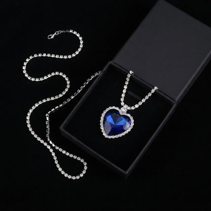 Heart of the Ocean Necklace — Crystal Pendant Inspired by Classic Cinema goobingoo
