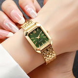5-Piece Square Watch & Jewelry Set