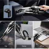 6000PA Cordless Car Vacuum Cleaner – Handheld Portable with 2000mAh Battery & 5 Accessories