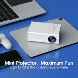 Compact Full HD 4K Video Projector – 720P LCD, USB Compatible, Smartphone & Laptop Ready