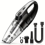 6000PA Cordless Car Vacuum Cleaner – Handheld Portable with 2000mAh Battery & 5 Accessories