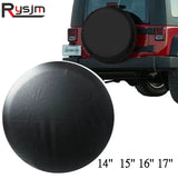 14-17" Universal Spare Tire Cover PVC PU Black White Protector Bag Pouch for Car