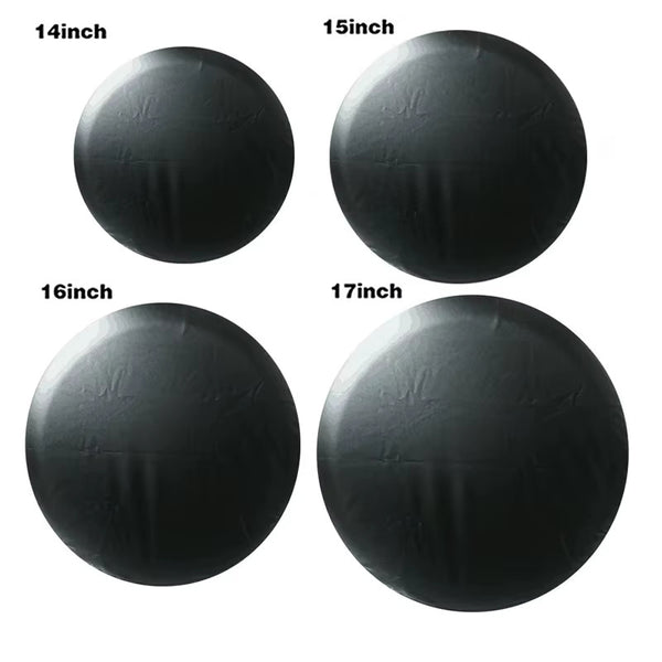 14-17" Universal Spare Tire Cover PVC PU Black White Protector Bag Pouch for Car