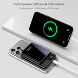BiLOLLY Magnetic Power Bank 10000mAh / 5000mAh – Ultra-Thin 22.5W Fast Wireless Charger with LED Display