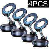 4 Pack 360 Rotating Magnetic Phone Stand – Collapsible Adjustable Car & Wall Mount for iPhone 16 15 12