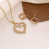 3-Piece Love Heart Necklace Set - July Birthstone