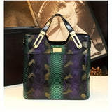 Women’s Large Capacity Vintage Crocodile Satchel – Crossbody & Shoulder Bag, Stylish Leather Handbag for Daily Use & Travel