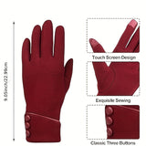 4 Pairs Women’s Winter Touchscreen Gloves – Windproof Fleece Lined Cold Weather Gloves for Phones, Driving & Outdoor Activities