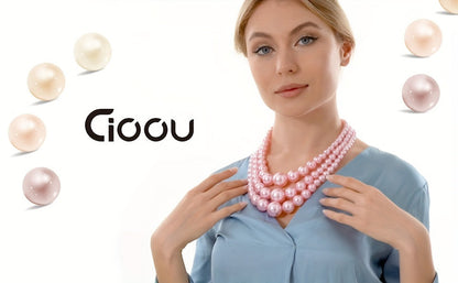 Bohemian Multi-Layer Faux Pearl Jewelry Set – Vintage 3-Piece Necklace, Bracelet & Earrings, Luxury Gift for Women goobingoo