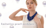 goobingoo Bohemian Multi-Layer Faux Pearl Jewelry Set - Statement Necklace, Bracelet & Earrings