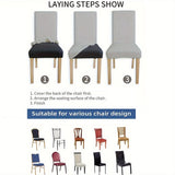 2/4/6pcs Abstract Rainbow Stretch Dining Chair Covers – Colorful Printed Polyester Slipcovers, Elastic & Machine Washable for Home, Hotel & Events