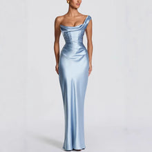 goobingoo Off-Shoulder Satin Bodycon Dress
