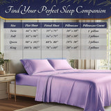 4pcs Bamboo Cooling Sheet Set – Extra Deep Pocket Breathable Bedding for Hot Sleepers (Queen & King)