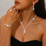 Bridal Zirconia Jewelry Set - 4pc