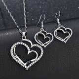 3-Piece Love Heart Necklace Set - July Birthstone