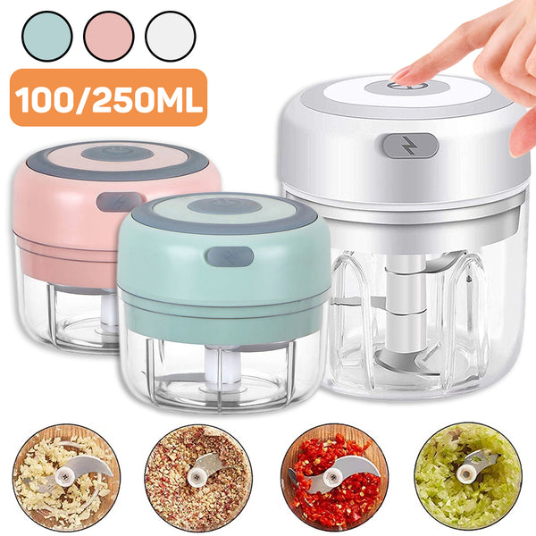 Mini Electric Garlic Chopper USB Rechargeable Food Processor