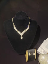 Sunflower Rhinestone Clutch & Jewelry Set - 4pc