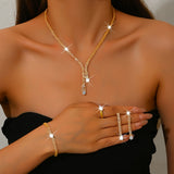 Bridal Zirconia Jewelry Set - 4pc