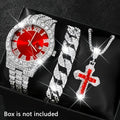 Men's 3-Piece Watch & Jewelry Set - Silver