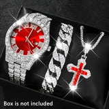 Men's 3-Piece Watch & Jewelry Set - Silver
