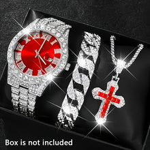 Men's 3-Piece Watch & Jewelry Set - Silver