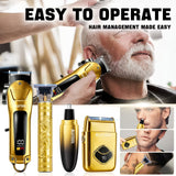Men’s Cordless Hair Clipper Kit – USB Rechargeable Electric Barber Tools for Home & Travel