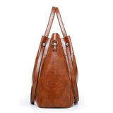 Women Retro 4pcs Handbag Set Large Tote Shoulder Crossbody Purse Bag
