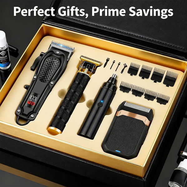 Men’s Cordless Hair Clipper Kit – USB Rechargeable Electric Barber Tools for Home & Travel goobingoo