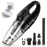 6000PA Cordless Car Vacuum Cleaner – Handheld Portable with 2000mAh Battery & 5 Accessories