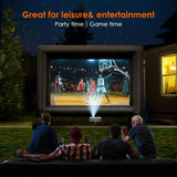 Compact Full HD 4K Video Projector – 720P LCD, USB Compatible, Smartphone & Laptop Ready