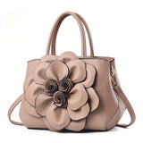 Women's large capacity handbag with elegant floral design and zipper closure. Perfect for daily use, weddings, birthdays, or Mother's Day gifts.