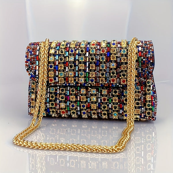 4pcs Luxury Women’s Dinner Clutch Bag with Jewelry – Five-Color PU Handbags with Gold Hardware & Adjustable Strap for Weddings & Formal Events goobingoo