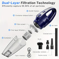 6000PA Cordless Car Vacuum Cleaner – Handheld Portable with 2000mAh Battery & 5 Accessories goobingoo