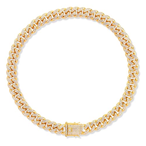 Gold Cuban Link Dog Collar Diamond Luxury Pet Necklace