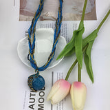 Ethnic Peacock Beaded Multi-Layer Necklace