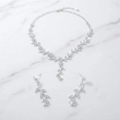Elegant Women’s Choker Necklace & Earrings Set for Wedding & Prom goobingoo