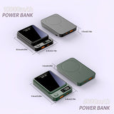 BiLOLLY Magnetic Power Bank 10000mAh / 5000mAh – Ultra-Thin 22.5W Fast Wireless Charger with LED Display
