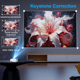 Compact Full HD 4K Video Projector – 720P LCD, USB Compatible, Smartphone & Laptop Ready
