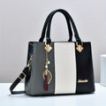 Women’s Colorblock Handbag – Large-Capacity Tote & Shoulder Crossbody Bag, Stylish Commuter & Mom Bag