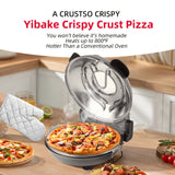 12-Inch Electric Pizza Oven – 1200W Indoor Countertop Pizza Maker, 5-Minute Crisp, Dual Knob Control, 120V